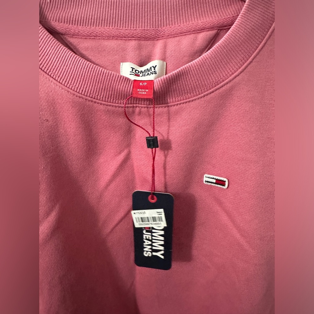 NEW Tommy Hilfiger Dusty Rose Sweatshirt Small S NWT Crew Neck
